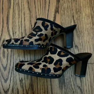Cole Haan Calf hair Leopard Clogs 7